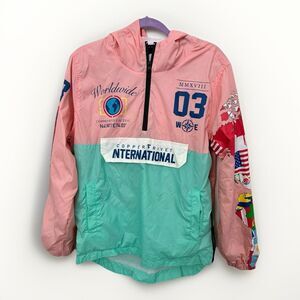 Copper Rivet Denim Factory Popover Windbreaker Jacket International Medium Pink